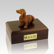 Dachshund Long-Haired Brown X Large Dog Urn